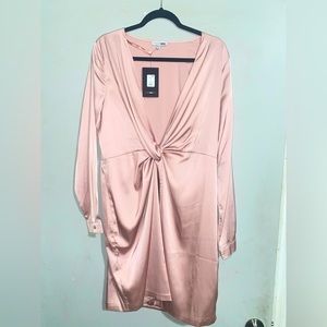 Blush pink satin dress from fashion nova. Never been worn still with tag
